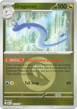 Dragonair (Energy Symbol) 151/217 Ascended Heroes Pokemon Reverse Holo NM
