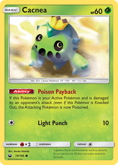 Cacnea 19/168 Common Celestial Storm Pokemon Near Mint
