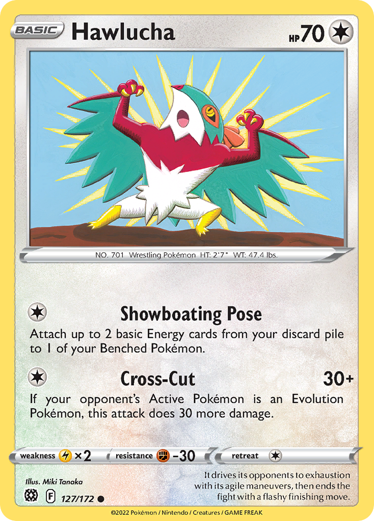 Hawlucha 127/172 Common Brilliant Stars Pokemon Near Mint