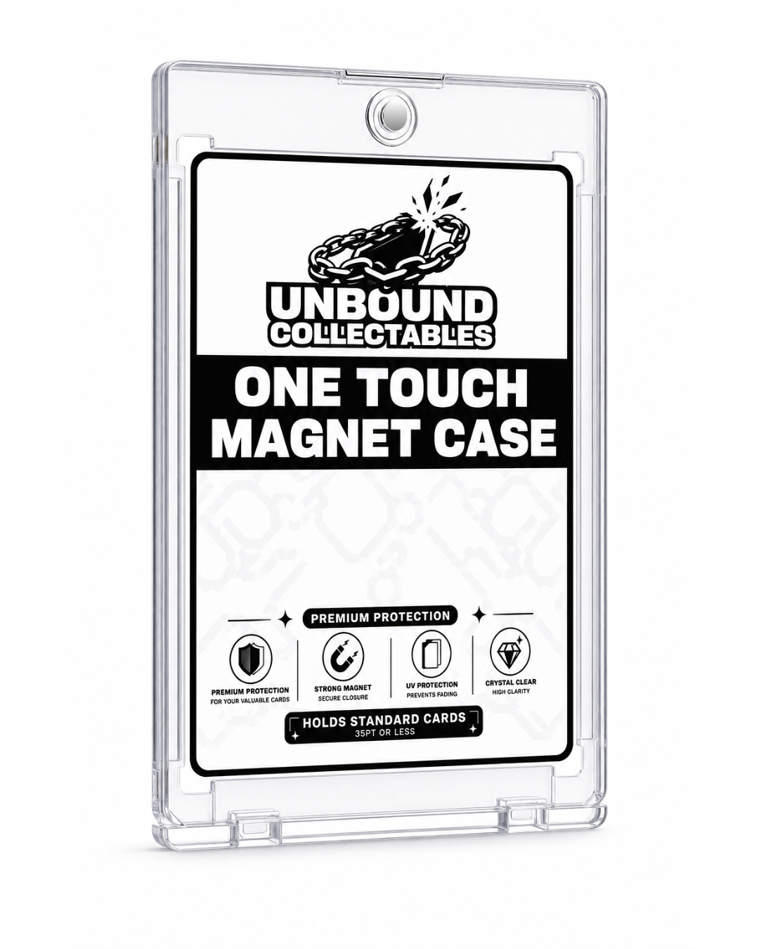 Ultra Thin One Touch Magnetic Card Case (Silver)