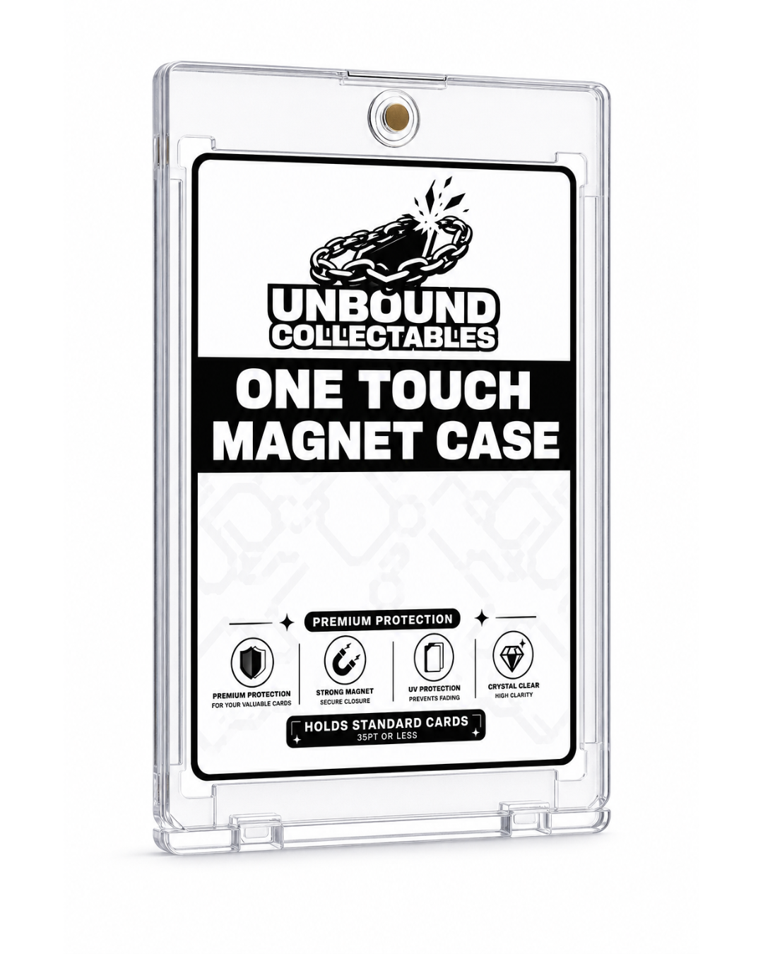 Ultra Thin One Touch Magnetic Card Case (Gold)