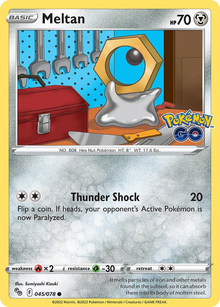 Meltan 045/078 Common Pokemon GO Pokemon Near Mint