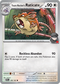 Team Rocket's Raticate 148/182 Common Destined Rivals Pokemon Reverse Holo NM