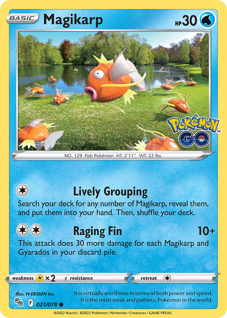 Magikarp 021/078 Common Pokemon GO Pokemon Near Mint
