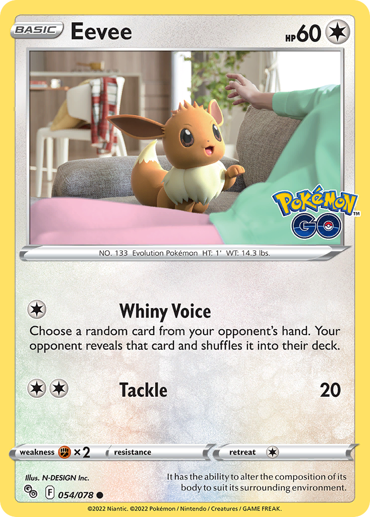 Eevee 054/078 Common Pokemon GO Pokemon Near Mint