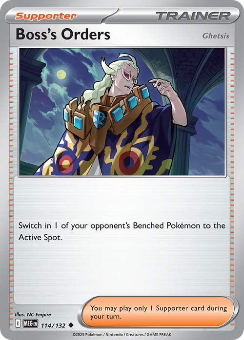 Boss's Orders 114/132 Uncommon Mega Evolution Pokemon Near Mint