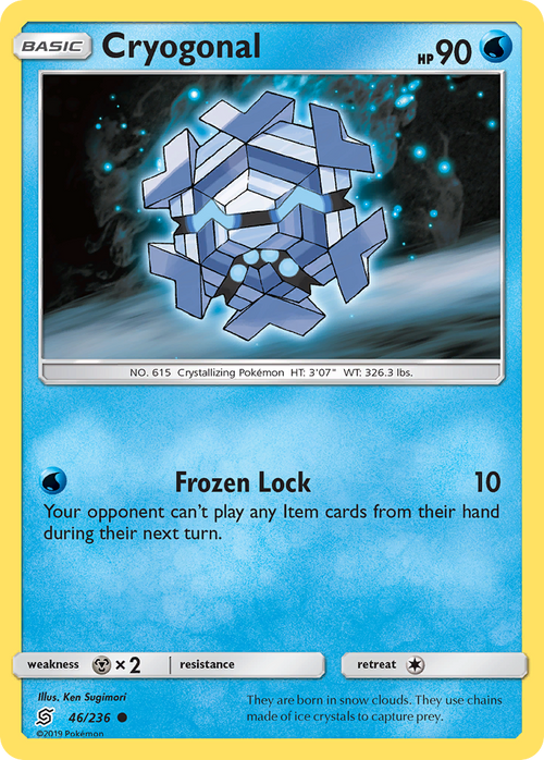 Cryogonal 46/236 Common Unified Minds Pokemon Near Mint